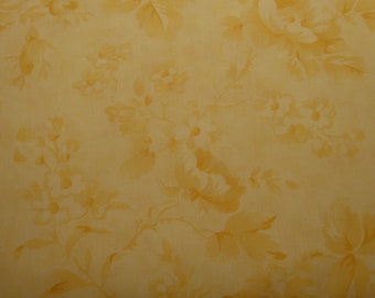 Patchworkstoff Moda gelb mit Blumen 110" breit