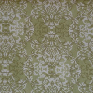 Patchwork fabric green white porcelain pattern