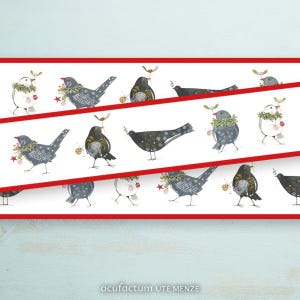 Oiseaux de Noël en ruban
