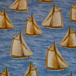 Patchwork fabric sailing ships