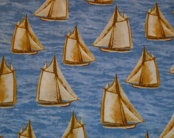 Patchwork fabric sailing ships