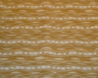 Patchwork fabric beige wavy stripes