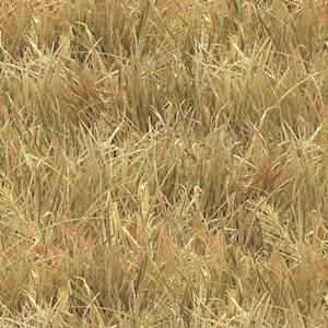 Patchwork fabric wheat field