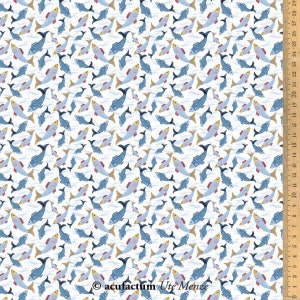 Cotton fabric fish acufactum