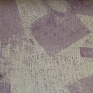 Patchworkstoff violett grau Leinen/BW Postkarten