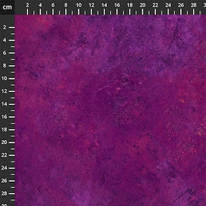May include: A close-up of a textured purple surface with a grainy, mottled appearance. The surface has a deep, rich purple hue with hints of pink and red.