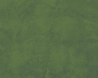 Patchworkstoff graugrün gepunktet