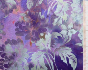 Patchwork tessuto fiori viola stampa digitale