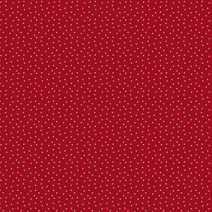 Cotton fabric dark red white dots acufactum