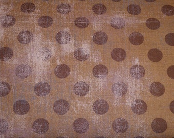 Patchworkstoff Medium brown with circles