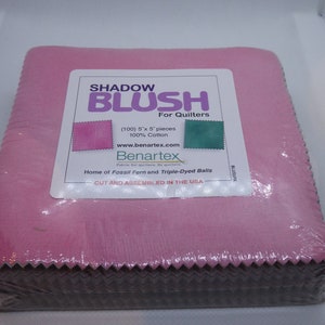 100 squares 5&quot; x 5&quot; Shadow Blush