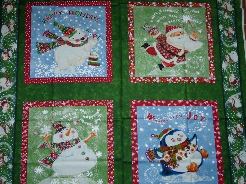 Christmas patchwork cushion image 1