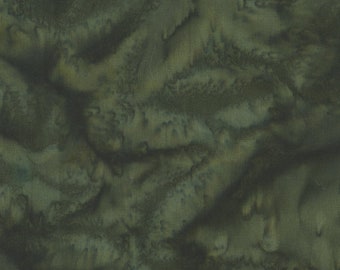 Patchworkstoff Batik dunkelgrün
