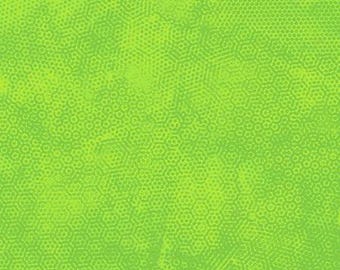 Patchworkstoff strahlend grün gepunktet