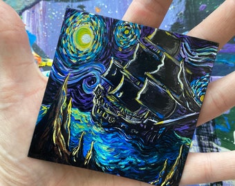 MAGNET Starrrry Night, Pirate Ship, Pirates, Mashup Art, Starry Night