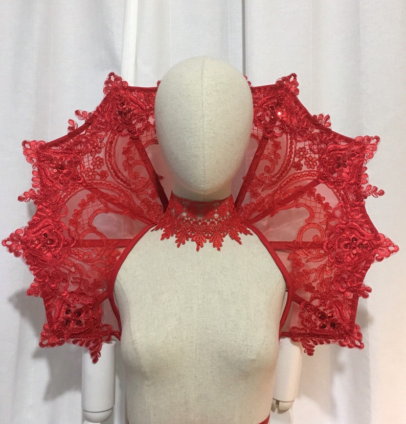 Elizabethan gothic Collar Vampire style shoulder piece big Etsy