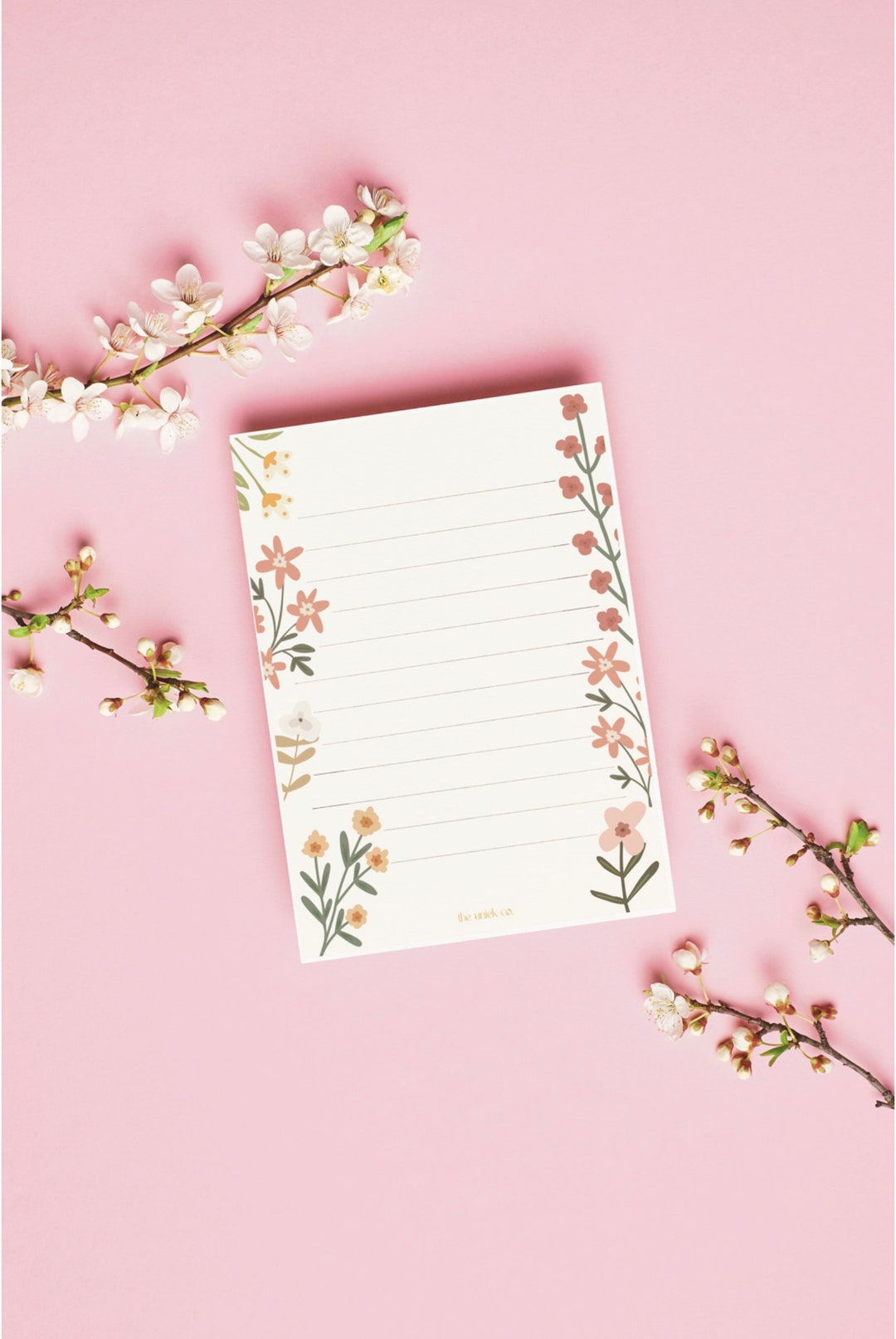 Delicate Note A5 Sized Lined Floral Note Pad Delicate Spring Flowers Memo Pad - Etsy ...