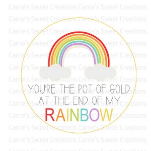 Pot Of Gold Rainbow Gift Tags- Printable Tags- St. Patricks Day- Digital Download