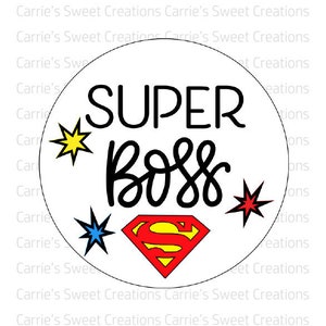 Super Boss Printable Tags- Cookie Tags- Boss's Day Party Tags- Digital Download