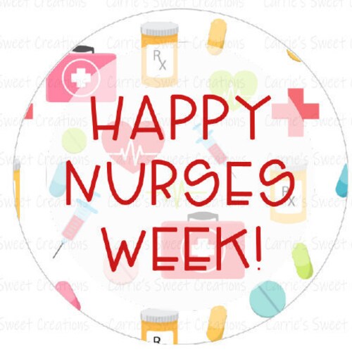Happy Nurses Week Printable Cookie Tag/ Nurse Appreciation | Etsy