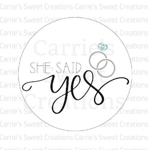 Ze zei ja-bruiloft printables-huwelijkscadeaukaartjes-bruiloft gunst Tags-bruids douche Tags-digitale download
