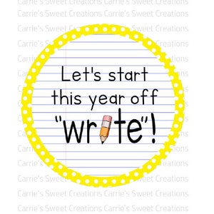 Beginnen wir das Jahr mit „Schreiben“! Printable Tag-Cookie Tags-Geschenkanhänger-Zurück in die Schule