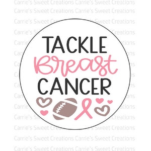 Afdrukbare tag borstkanker aanpakken - cadeautag - cookietag - Cancer Survivor - Cancer Decor - digitale download