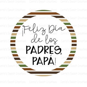 Feliz Dia De Los Padres Papa Spanish Printable- Happy Father's Day Dad Gift Tag- Spanish Gift Tag- Instant Digital Download