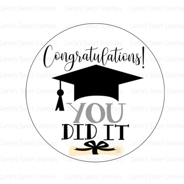 Graduation Printable Tags, Congratulations You Did It, Class of 2020,  Congratulations Printables, Instant Digital Download