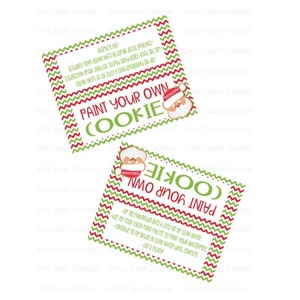 Paint Your Own Cookie Printable 5" Topper, Painting Cookies, PYO Cookies,  Christmas PYOC, Instant Digital Download