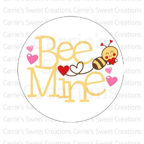 Bee Mine Printable Tag Gift Tag Cookie Tag Valentine's - Etsy