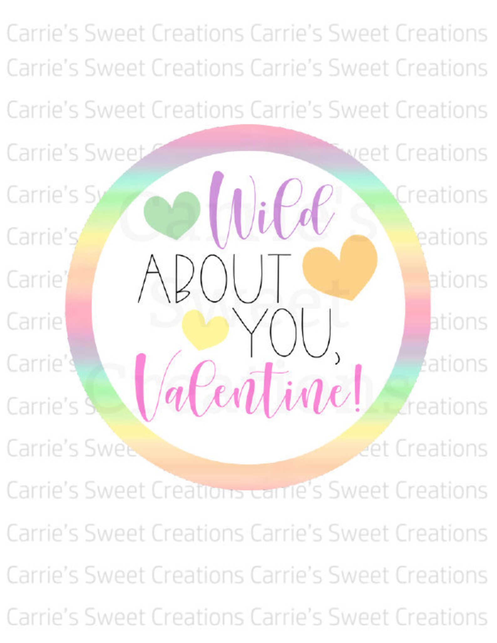 Wild About You Valentine Printable Valentine Tags Digital | Etsy
