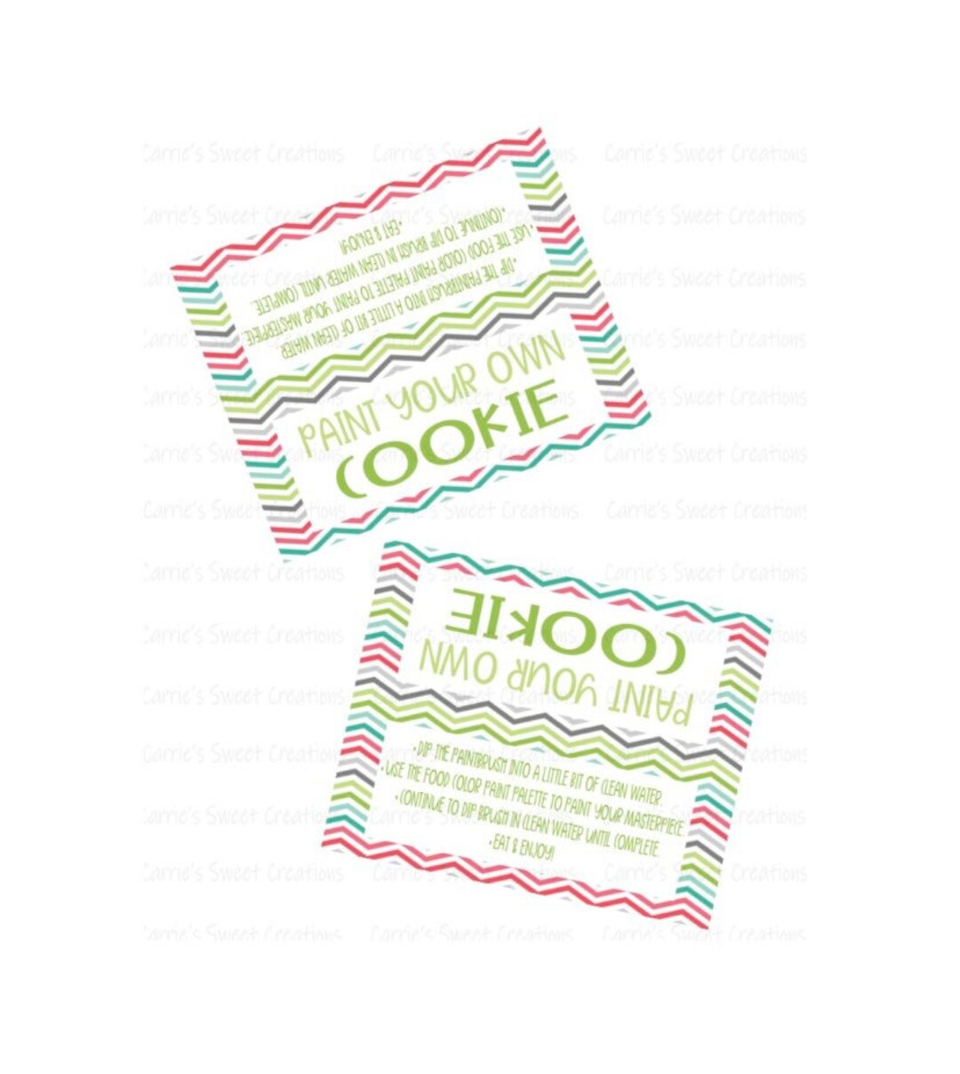 Paint Your Own Cookie Printable 5" Topper, Painting Cookies, PYO ...
