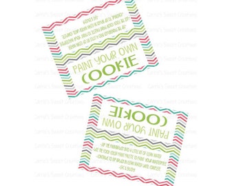 Paint Your Own Cookie Printable 5" Topper, Painting Cookies, PYO Cookies,  Instant Digital Download