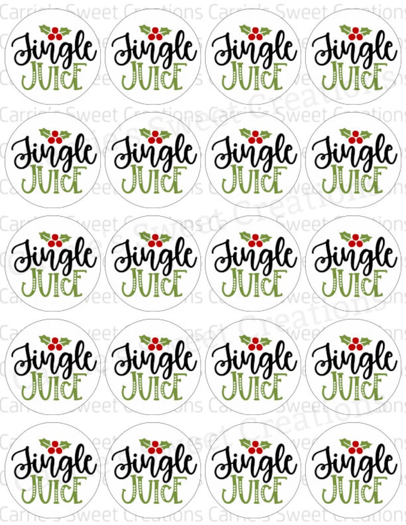Jingle Juice Printable Tags Cookie Tags Christmas Tags - Etsy
