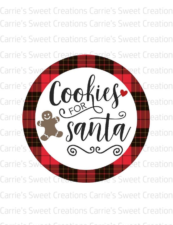 Cookies for Santa Printable Tag Cookie Tag Christmas Tag | Etsy