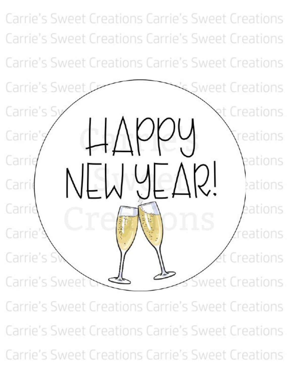 Happy New Year Printable Tags Cookie Tags Cheers Tags - Etsy