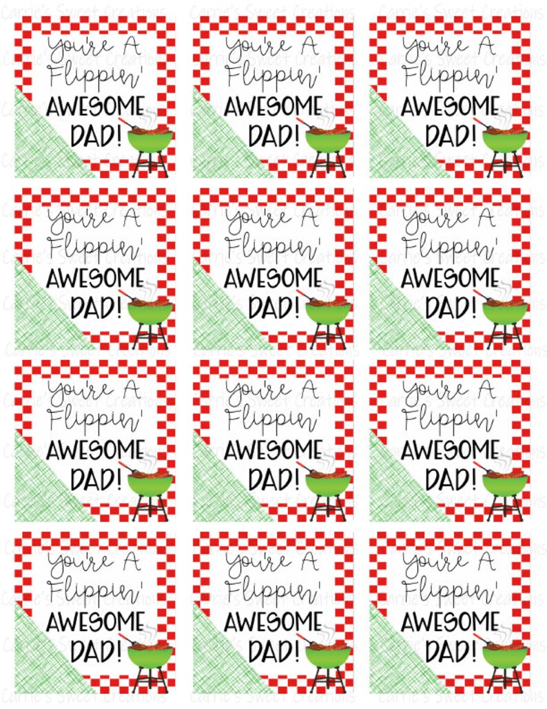 You're A Flippin' Awesome Dad Printable Happy | Etsy