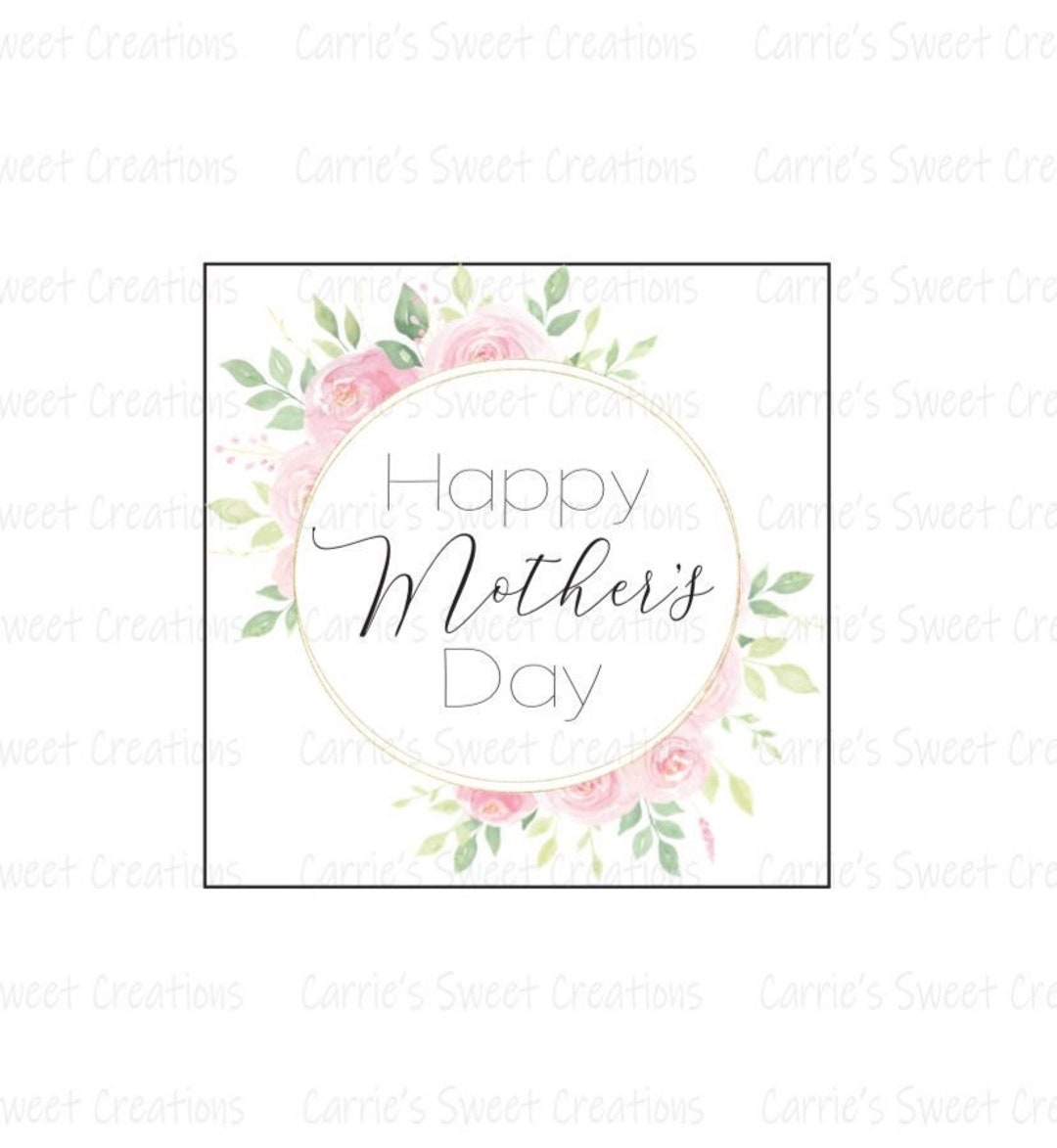 Mother's Day Printable Gift Tags- Happy Mother's Day- Floral Mother's ...