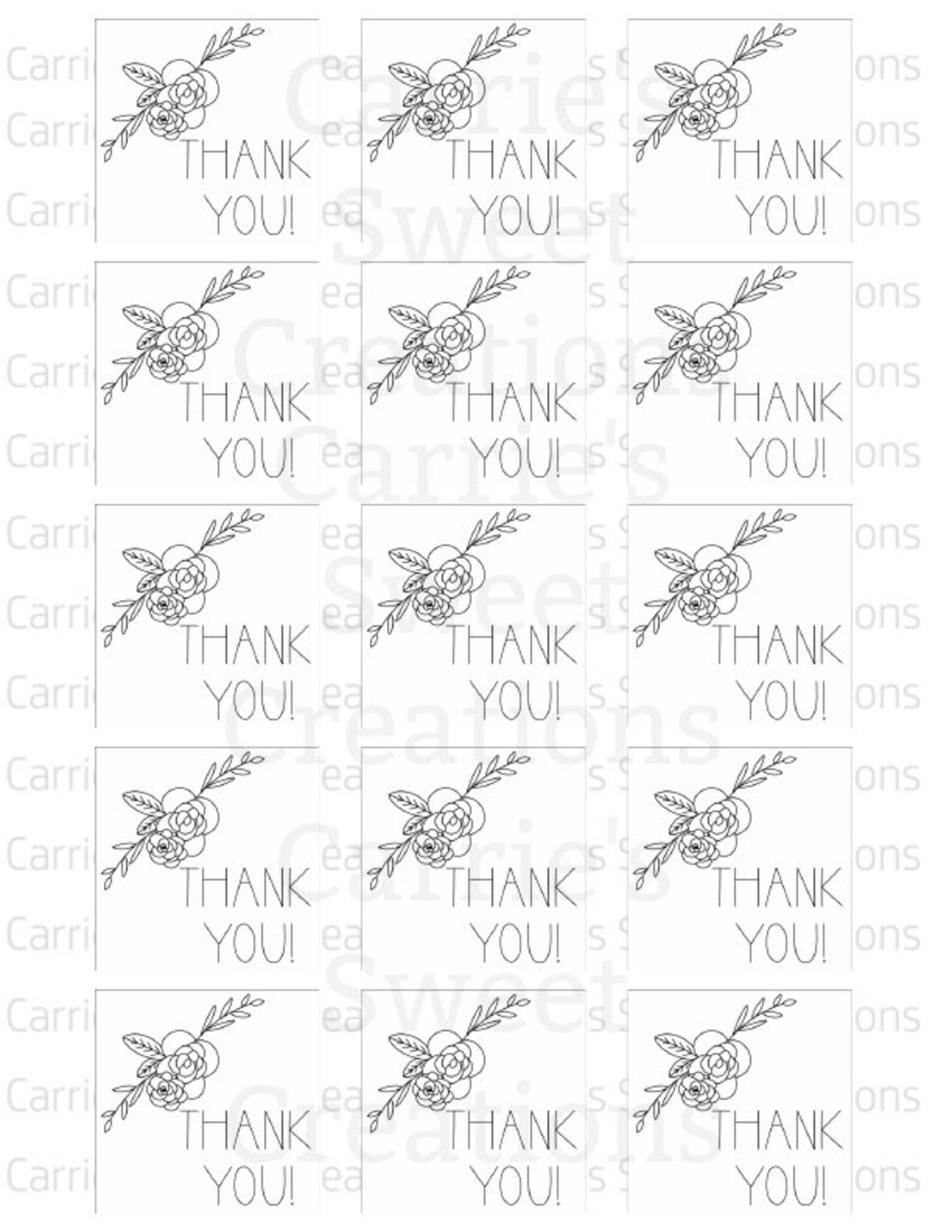 Thank You Gift Tags Printable Wedding Tags Wedding Gift Etsy