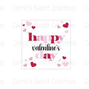 Happy Valentine&#39;s Day Gift Tag, Valentine&#39;s Day Gift Tag, Instant Digital Download
