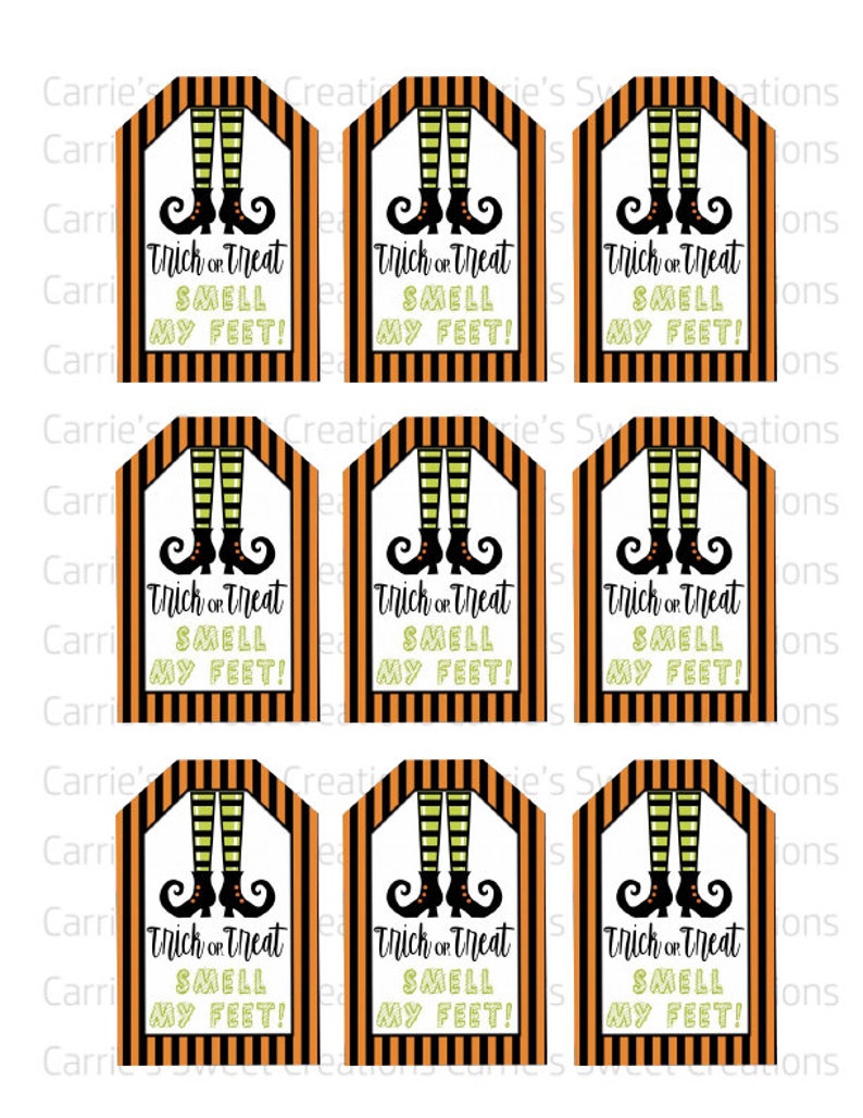 Trick or Treat Smell My Feet Printable Tag Cookie Tags Gift Etsy Trick or Treat Smell My Feet Printable Tag Cookie Tags Gift Etsy