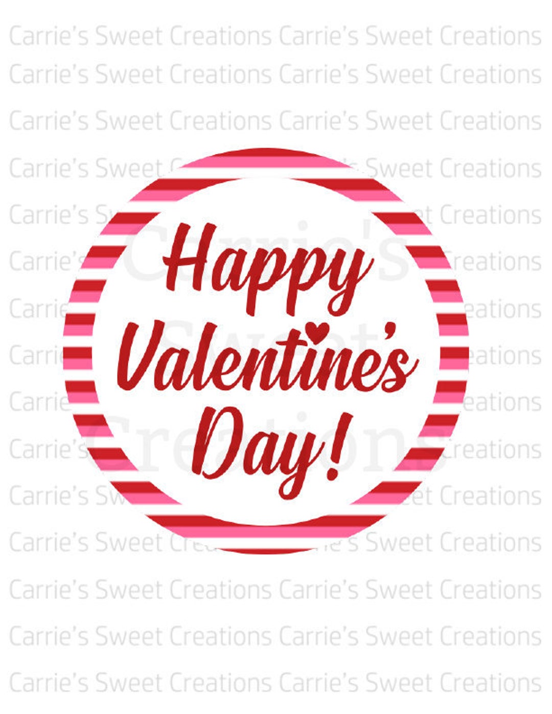 Happy Valentine's Day Printable Tag- Gift Tag- Cookie Tag- Digital ...