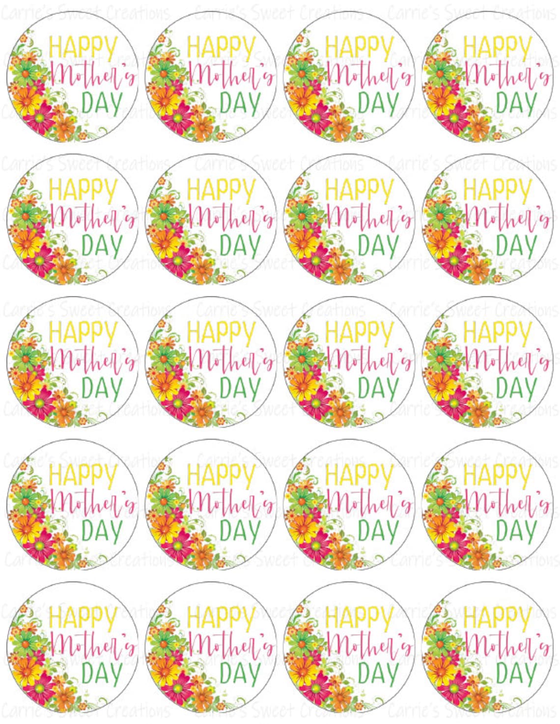 Happy Mother's Day Printable Tags Happy Mother's Day | Etsy