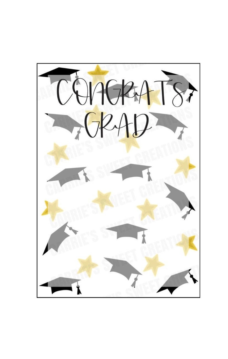 Congrats Grad Printables Cookie Printable Card Gift Tags - Etsy