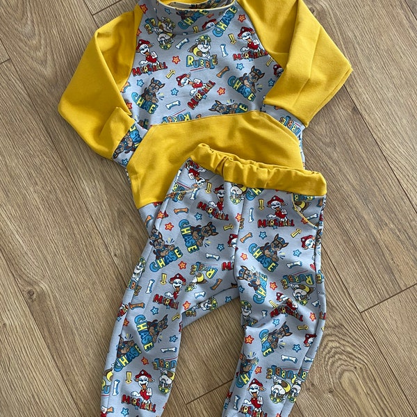 Handmade Paw Patrol boys tracksuit set,outfit for toddlers,paw patrol clothing,birthday gift for paw patrol lovers,