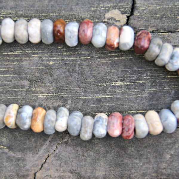 10mm Large Hole Sky Eye Jasper Triangle Shaped Beads (8 inch strand)