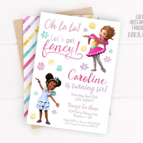 Fancy Nancy Birthday Invitation Personalized | Etsy