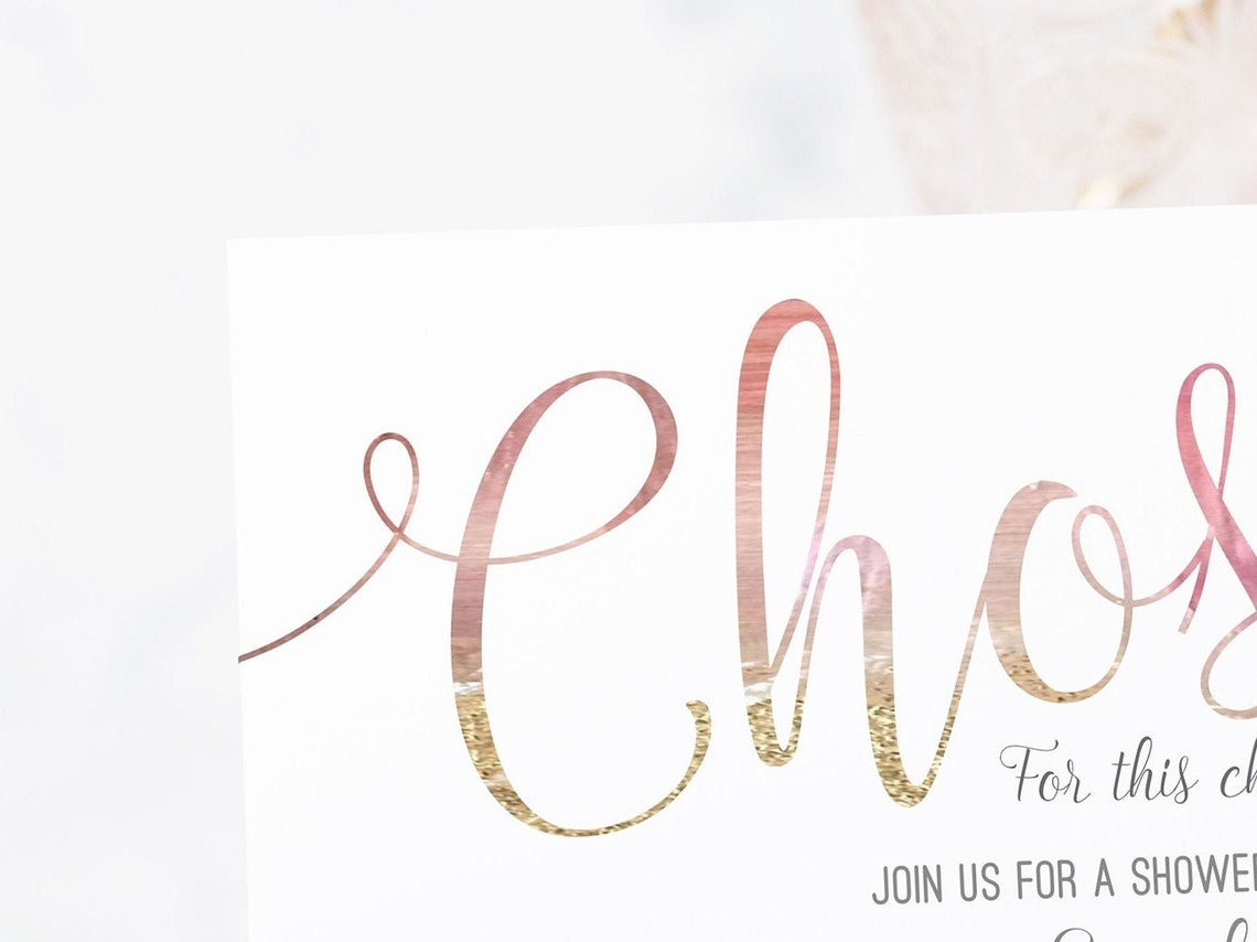 Chosen Adoption Shower Foster Shower Invitation Baby Etsy