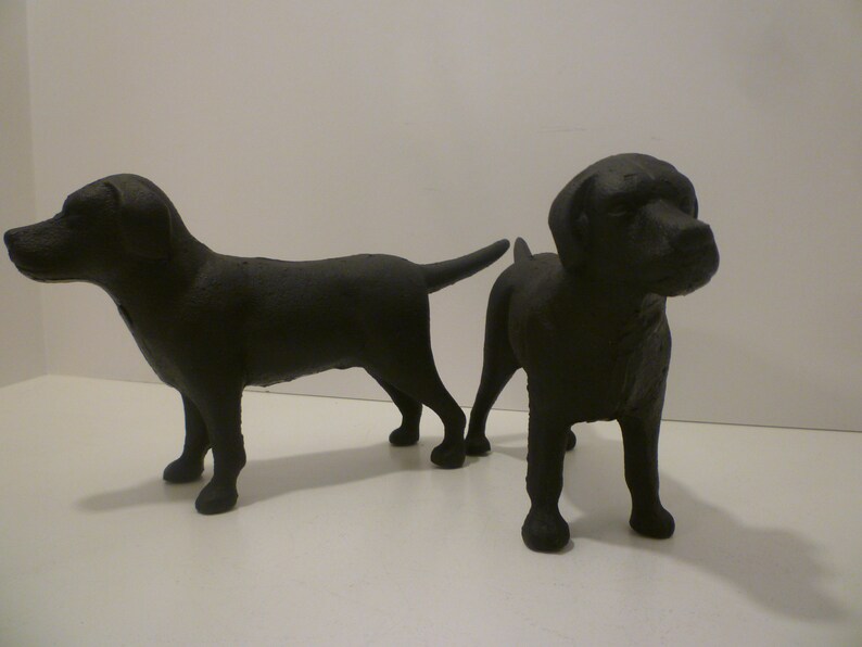 DOOR STOP. Black Labrador. Vintage Style Iron LAB Black Etsy